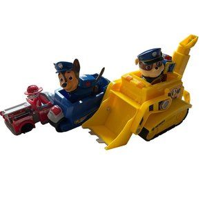 Paw Patrol Set of 3 Dog figures with Vehicle